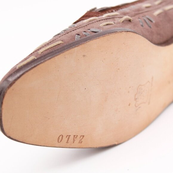 Zalo Aztec Print Slip on Loafer in Brown - Picture 6 of 8